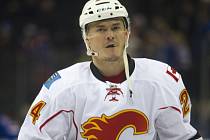 Jiří Hudler v dresu Calgary Flames.