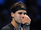Zklamaný Rafael Nadal na Turnaji mistrů v Londýně.