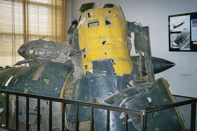 Trosky sestřeleného amerického špionážního letadla U-2