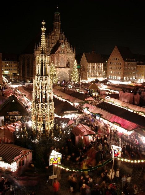 Vánoční trhy v Norimberku patří k nejstarším v Evropě.