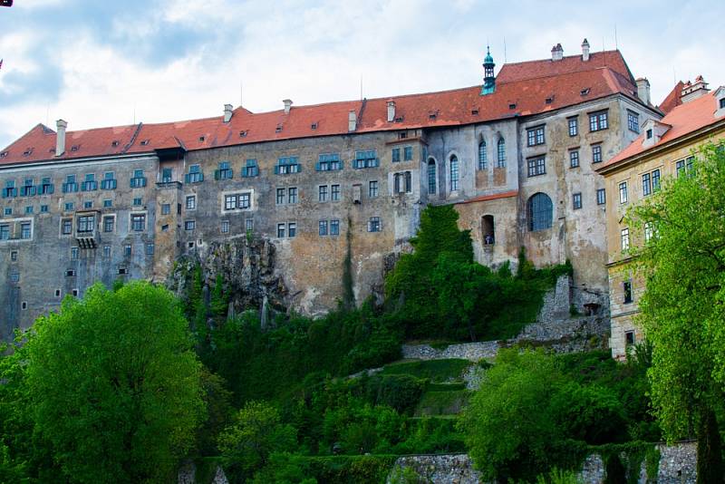 Zámek v Českém Krumlově. Město je na seznamu UNESCO od roku 1992