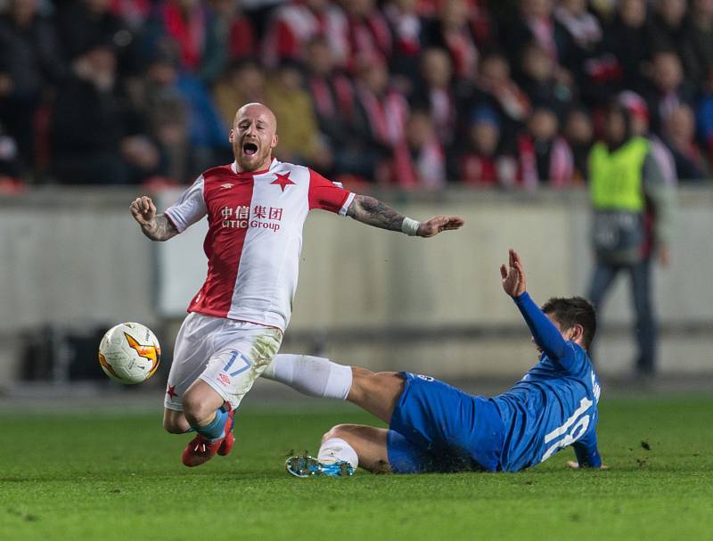 SK Slavia Praha vs. KRC Genk. Na snímku Miroslav Stoch.