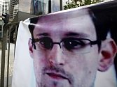 Edward Snowden na plakátu.