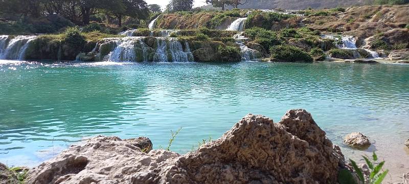 Vodopády u města Salala na jihu Ománu