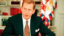 Prezident Václav Havel při novoročním projevu k roku 1995.