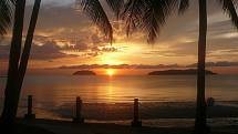 Západ slunce na Borneu