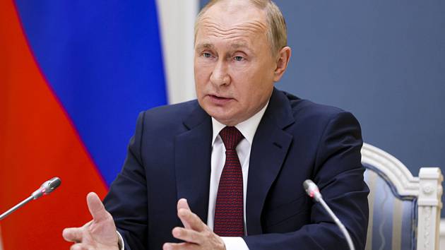 Ruský prezident Vladimir Putin na investičním fóru v Moskvě, 30. listopadu 2021.