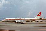 Douglas DC-8-53 HB-IDD na curyšském letišti v roce 1965