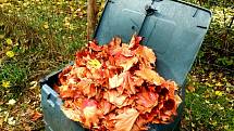 Listí se v kompostéru za rok promění v mulč.