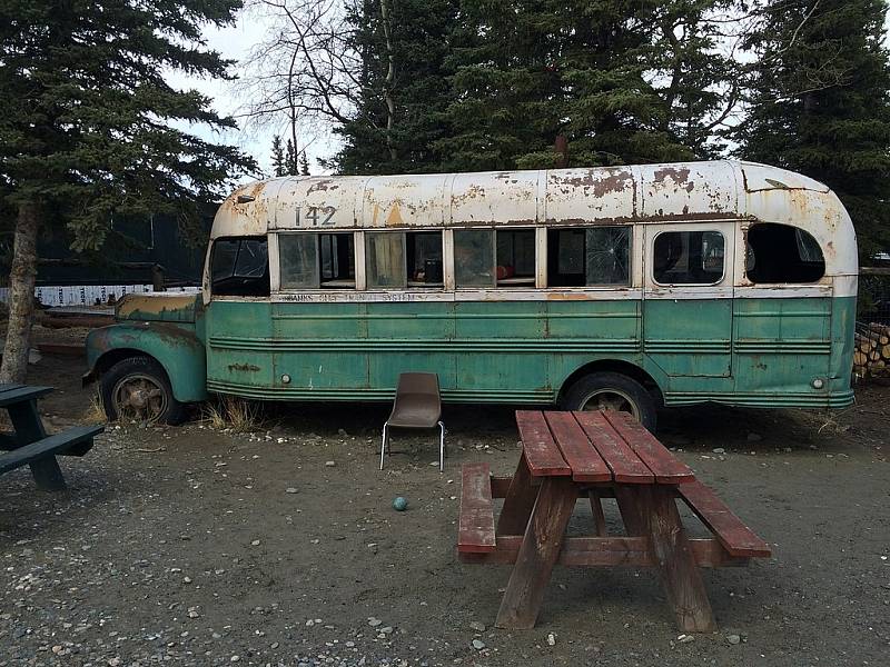 Replika magického autobusu, která byla použita při natáčení filmu Útěk do divočiny