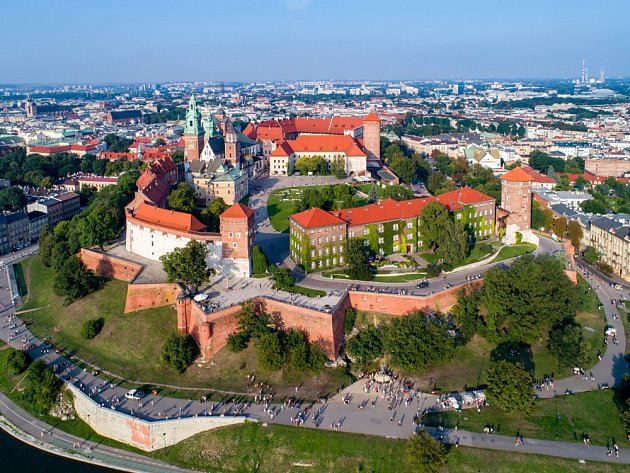 Krakov, panorama starého města