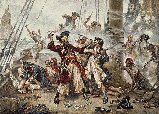 Poslední bitva Edwarda Teache alias piráta Černovouse
