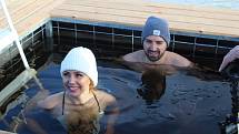 Klec pro otužilce ve Frymburku je ve vodě a má za sebou premiéru se křtem.