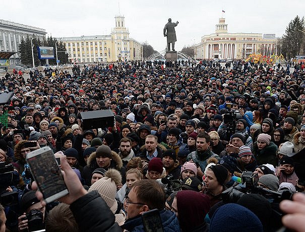 Demonstrace v Kemerovo
