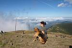 Jitka má oblíbené pobyty na horách, na túrách s rodinou či přáteli ji doprovází i její pes