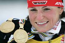 Německá biatlonistka zatím vládne mistrovství světa v Ostersundu.
