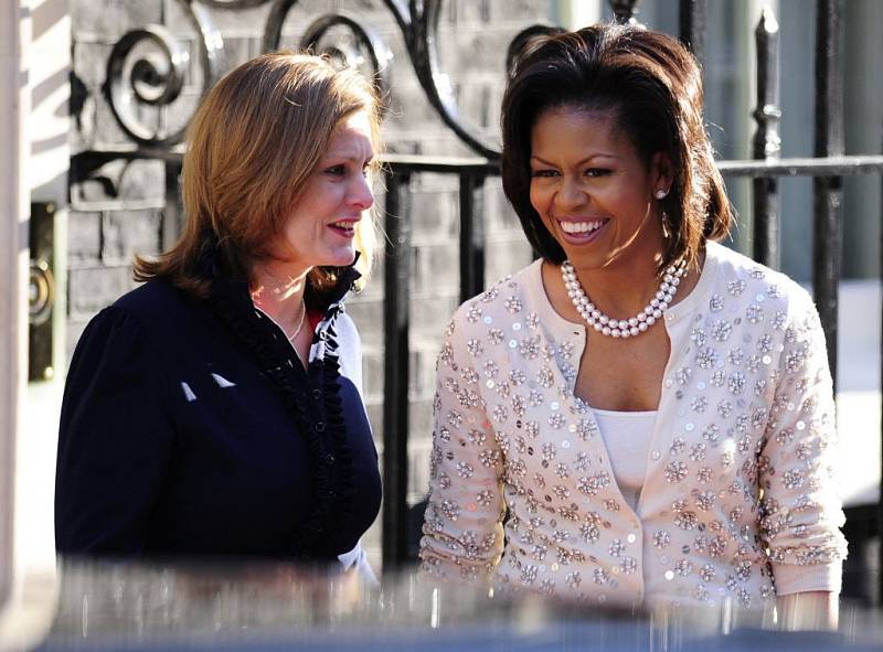 Sarah Brown (žena britského premiéra) a Michelle Obama (summit G20)