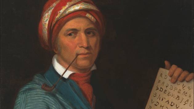 Čerokízský učenec a vynálezce Sequoyah na obrazu Henryho Inmana