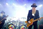 Legendární americká „jižanská“ skupina ZZ Top vystoupila 26. května 2009 v Pražské Tesla Aréně.