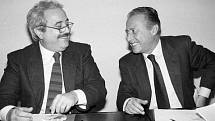 Prokurátoři a hlavní postavy boje proti sicilské mafií Giovanni Falcone (vlevo) a Paolo Borsellino (vpravo). Oba byli zavražděni.