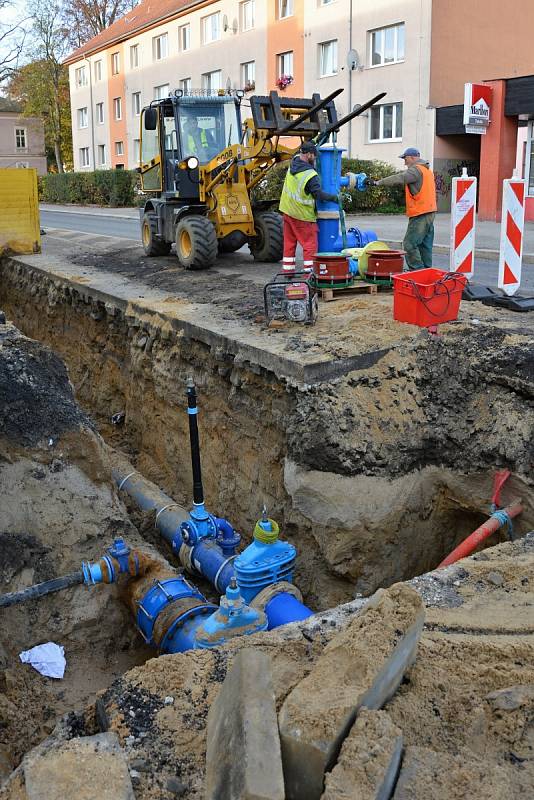 V Novém Boru v roce 2019 kompletně opravili vodovodní potrubí na hlavní třídě T. G. Masaryka