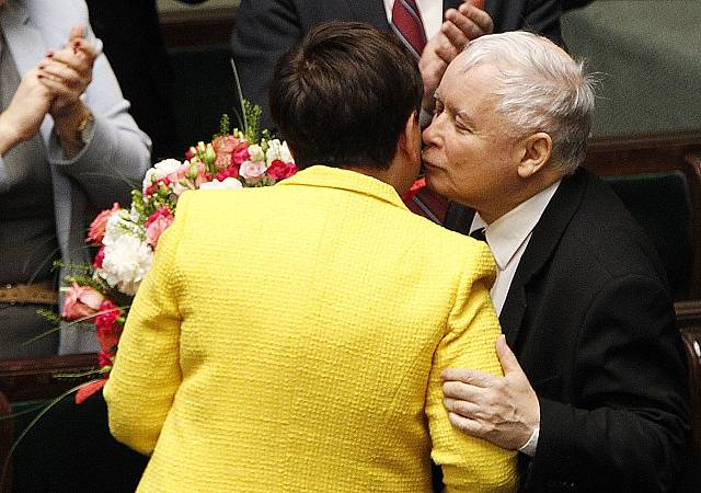 Beata Szydlová a Jaroslaw Kaczyński