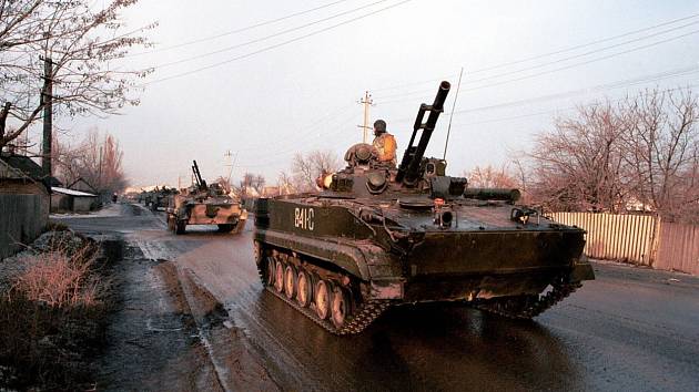 Ruské tanky v Grozném