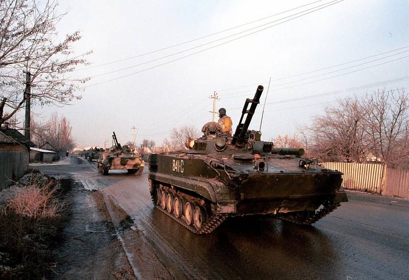 Ruské tanky v Grozném
