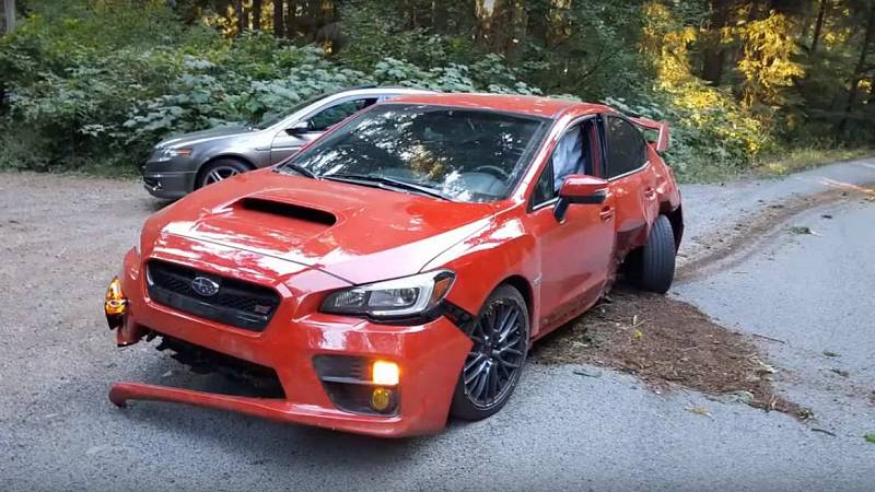 Takto vypadalo nové Subaru WRX STi po nehodě.