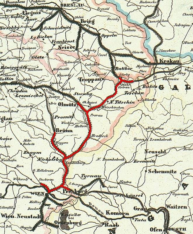 Severní dráha císaře Ferdinanda byla vybudována za časů monarchie a spojovala rakouské hlavní město s Brnem. Severozápadní dráha spojovala Vídeň se Znojmem. Ztratila význam na konci druhé světové války. 