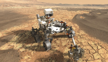 Vozítko Perseverance se zúčastní nadcházející vesmírné mise Mars 2020. Ilustrační snímek
