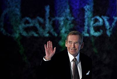 Václav Havel na udělení filmových cen Český lev za rok 2008, které proběhlo 7. března v pražské Lucerně.