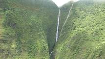 Vodopád Oloupena na havajském ostrově Molokai