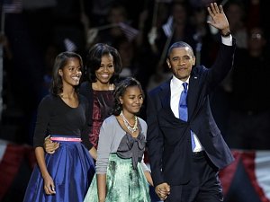 Prezident USA Barack Obama s rodinou.