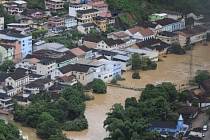 Zaplavené městečko Santa Leopoldina na jihovýchodě Brazílie.