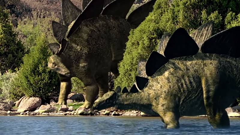 Stegosaurus patří celosvětově mezi nejpopulárnější a nejčastěji zobrazované dinosaury. Takhle byl ztvárněn v cyklu Andy a dobrodružství s dinosaury v rámci dětského vysílání CBeebies britské televize BBC