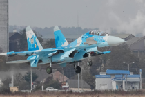 Stíhací letoun Su-27 z Ukrajiny. Ilustrační foto