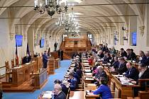 Schůze Senátu ve Valdštejnském paláci v Praze, 8. března 2023, ilustrační foto.