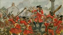 V roce 1689 vypuklo v Británii jakobitské povstání, po němž přetrvávaly nepokoje na Skotské vysočině. Na obraze obrana Dunkeldu v roce 1689