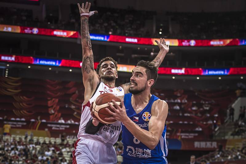 Utkání basketbalového mistrovství světa mezi Českem a Tureckem