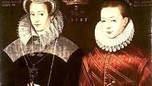 Marie Stuartovna se synem. V jeho prospěch se musela vzdát skotského trůnu, chlapci byl tehdy rok