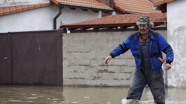 Záplavy ve Středočeském kraji  - Hořín. 