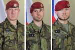 Čeští vojáci, kteří 5. srpna 2018 zahynuli v Afghánistánu. Zleva: rotný Martin Marcin, desátník Kamil Beneš a desátník Patrik Štěpánek.