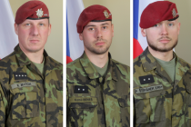 Čeští vojáci, kteří 5. srpna 2018 zahynuli v Afghánistánu. Zleva: rotný Martin Marcin, desátník Kamil Beneš a desátník Patrik Štěpánek.
