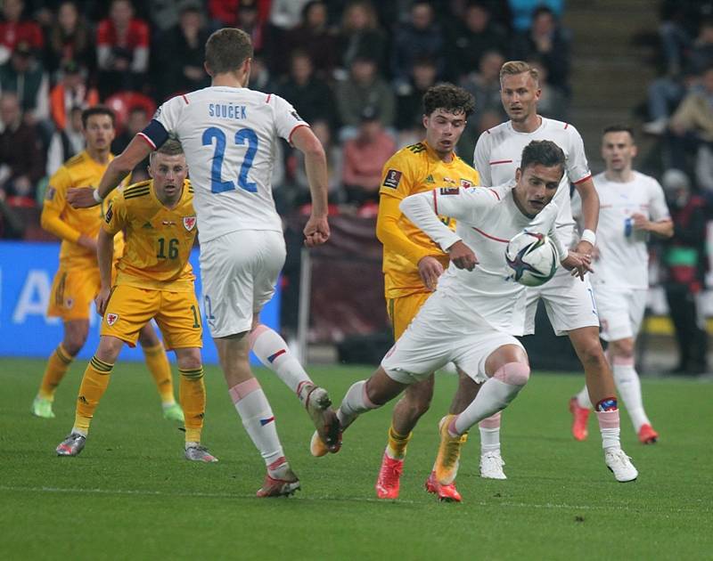 Čeští fotbalisté se v Praze v rámci kvalifikace MS utkali s Walesem.