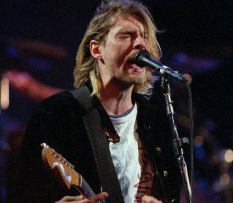 Frontman skupiny Nirvana Kurt Cobain.
