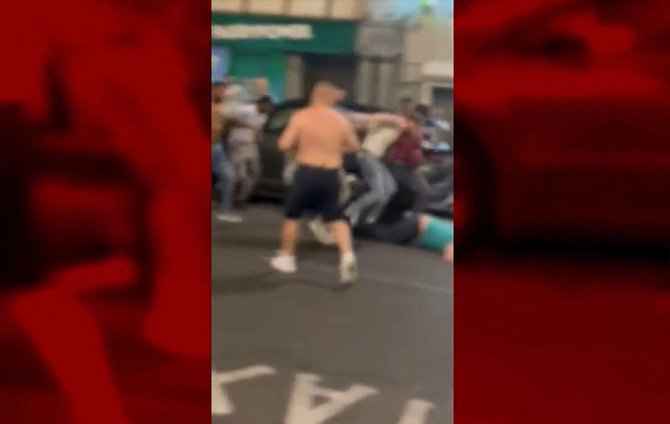 Video divoké pouliční bitky nebylo natočeno v Londýně, ale v irském městě Galway, po pachatelích výtržností pátrá irská policie