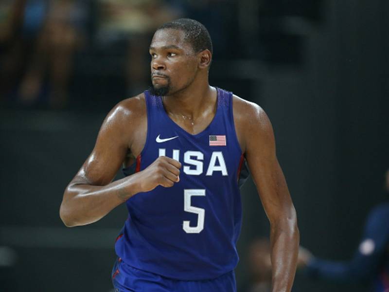 Hvězda basketbalistů USA Kevin Durant.