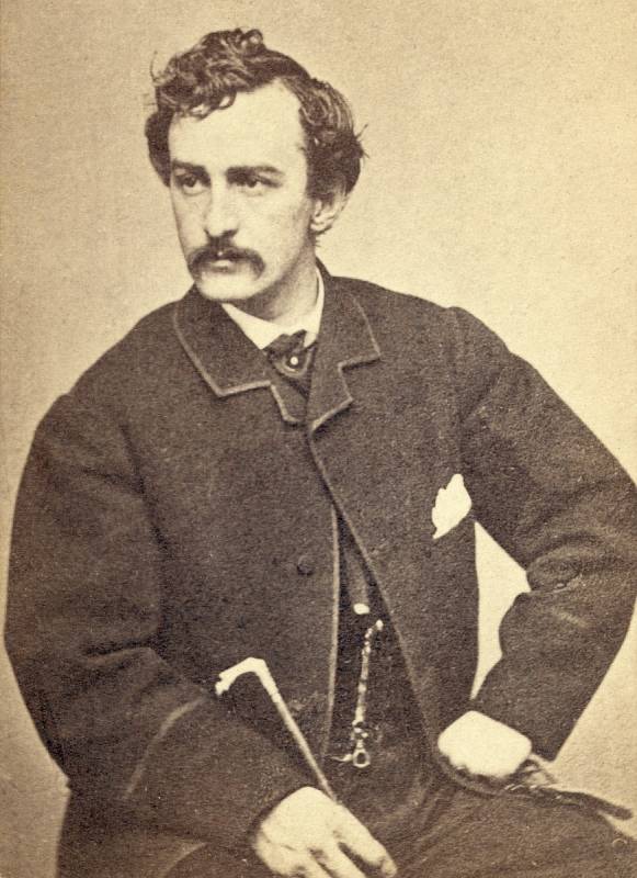 Vrah amerického prezidenta Abrahama Lincolna John Wilkes Booth na portrétním snímku