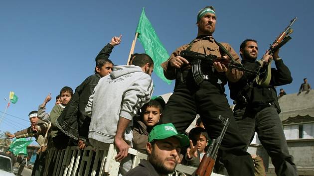 Ozbrojenci z palestinského hnutí Hamás. Ilustrační snímek